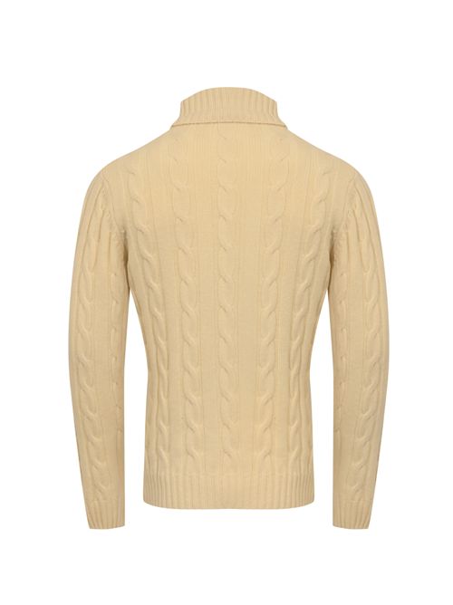 Maglione a trecce in lana geelong Ecru DANIELE FIESOLI | DF 00760001